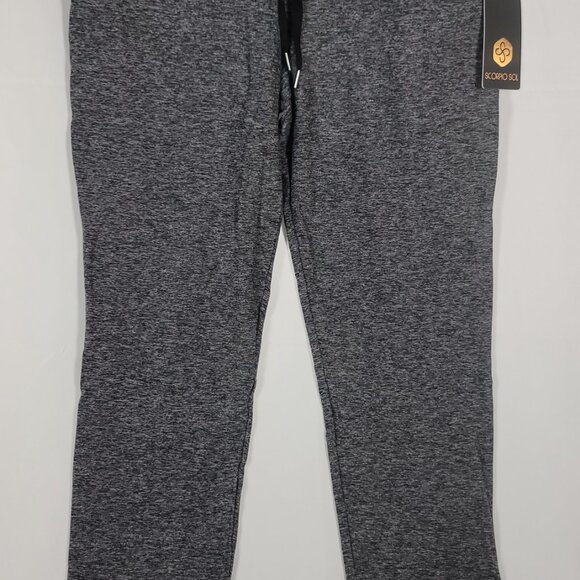Fare Crop Joggers Black Heather Scoripio SOL Cropped Style Capri - Picture 3 of 7